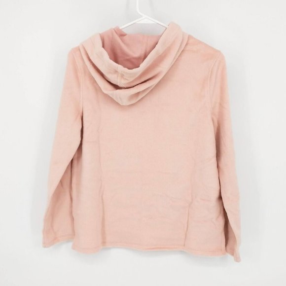 AnyBody Fleece French Terry Wide Sleeve Hooded Sweatshirt Mitsy Rose Size XXS - Picture 4 of 4